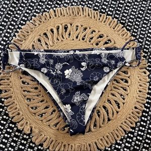 Adore Me Navy Floral Bikini Bottom